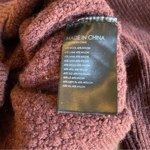 Club Monaco Women's Burgundy Wool Blend Sweater XS - Picture 5 of 7